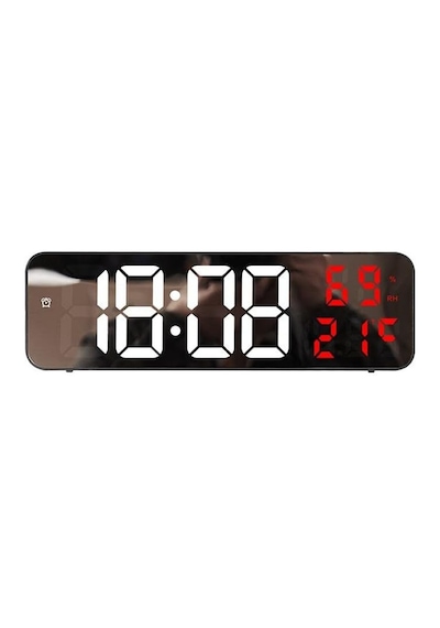 Valkyrie Nem Ölçer Dereceli Led Duvar Ve Masa Alarm Saati Kırmızı Genel