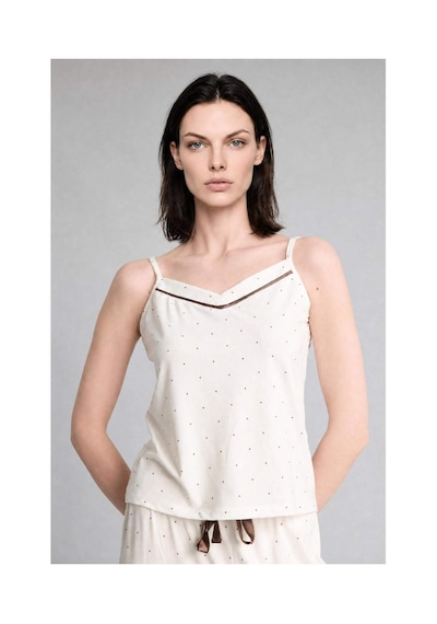Defacto Regular Fıt Askılı 2li Softshell Ecru Pijama Takımı H4245ax26auer77 Ekru-er77