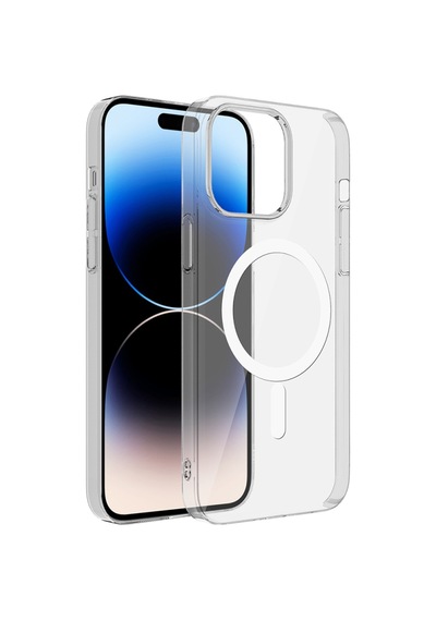 Apple Uyumlu iPhone 14 Pro Max Kılıf Kablosuz Şarj Ve Magsafe Destekli Slimsafe Premium Sert Pc Silikon Kapak Şeffaf
