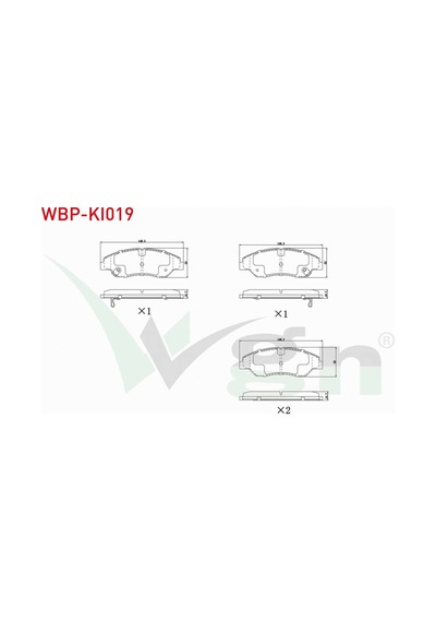Kıa Sportage K00 2.0i 16.00mm 1994-2004 Ön Fren Balata İkazlı 0k0453323z