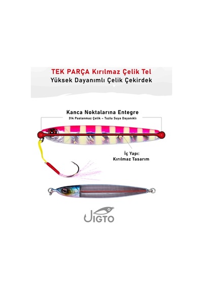 Jig, Zoka, Suni Yem, Uv Metal Jig, 80gr 11cm Jıgto Tide 80