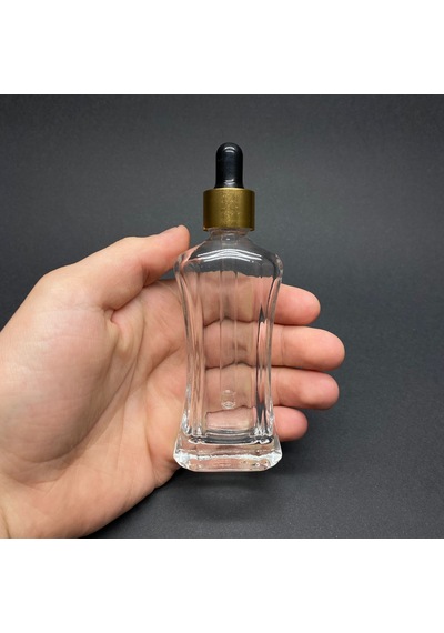 50 Ml Milano Model Cam Damlalıklı Şişe , Gold Metal Kapaklı , 50 Cc Cam Damlalıklı Milano Şişe X 6 Adet