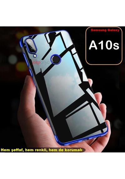 Galaxy A10S Kamera Korumali Köseleri Renkli Seffaf Silikon Kilif 399485544