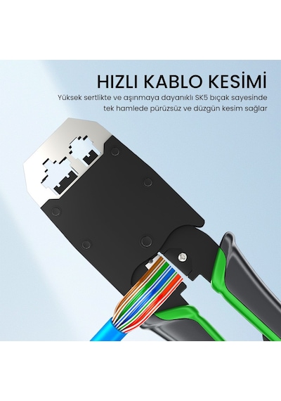 Veggieg Rj45 Rj11 Rj12 Jack Çakma Pensesi 6p/8p Ağ Ve Telefon Kablosu Jak Kesme Soyma Sıkma Aleti Veggieg Rj45 Rj11 Rj12 Jack Çakma Pensesi 6p/8p Ağ Ve Telefon Kablosu Jak Kesme Soyma Sıkma Aleti