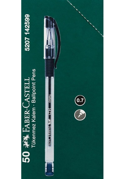 Faber-castell 1425 İğne Uç Tükenmez, Siyah, 50' Li Çok Renkli