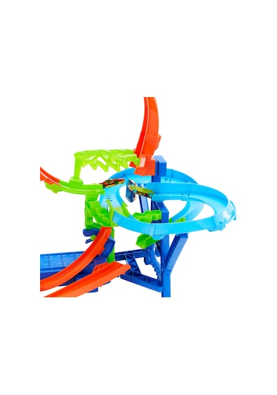 Hot Wheels Akrobasi Pistleri™ Havada Çarpışma Oyun Seti, Oyuncak Araba, Motorlu Hızlandırıcı Jfd12