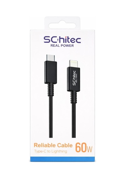 Schitec 60w Type-c To Type-c Data Ve Hızlı Şarj Kablosu Telefon, Tablet, Laptop Uyumlu Siyah Sk005