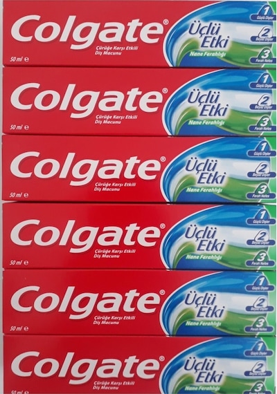 Colgate Üçlü Etki Nane Ferahlığı Diş Macunu 6 x 50 ML