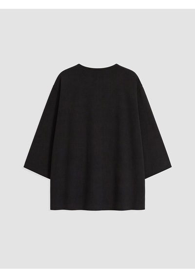 Lcw Modest Siyah Kruvaze Yaka Bağcıklı Kadın Kimono