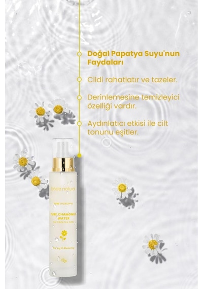 Bade Natural Papatya Suyu Saç Ve Yüz Toniği %100 Doğal Ve Saf 100 ML