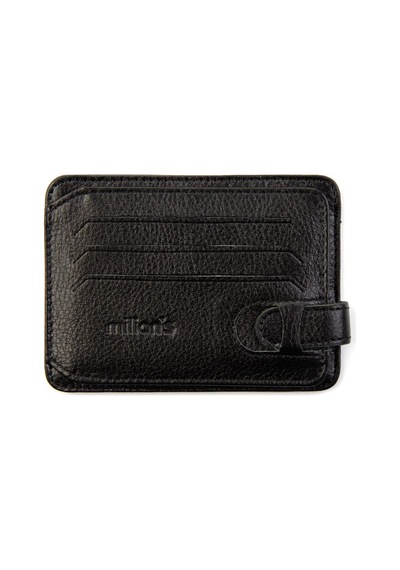 Bambi Siyah Leather Erkek Kartlık A08592376203 Siyah