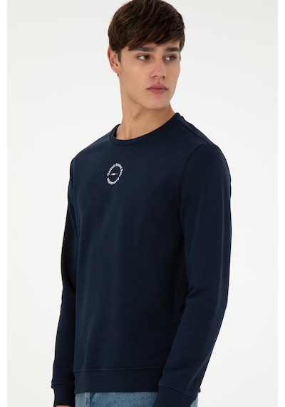 U.S. Polo Assn. Erkek Regular Fit Bisiklet Yaka Lacivert Sweatshirt 50293436-VR033