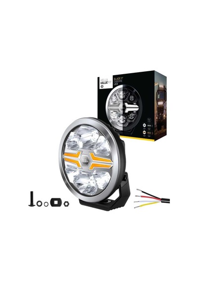 Hella Off-road Valuefit Blade Led Uzun Far Krom 18w 9" Beyaz-amber Isik 1fj357199-031