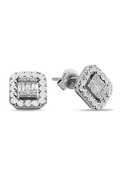 Pirnus Diamond Baget Küpe 14 Ayar Altın Gramı : 3.42