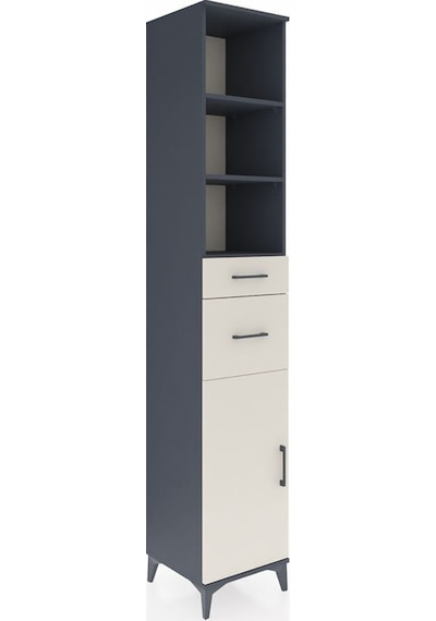 Hyperion Dolap 4 Raflı 2 Çekmeceli Tek Kapaklı 44x44x243 Antrasit-aytaşı Antrasit Hyperion Dolap 4 Raflı 2 Çekmeceli Tek Kapaklı 44x44x243 Antrasit-aytaşı Antrasit