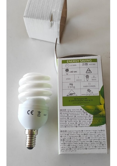 12w Tasarruflu Spiral Ampul - E14 İnce Duy Sarı Işık