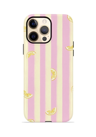Apple iPhone Uyumlu 12 Pro Vorian Çift Katmanlı Kılıf Pink Lemon Parade