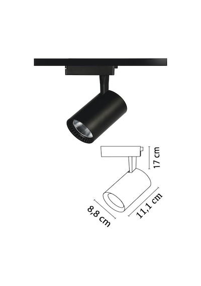 Zmr 30W Ray Led Spot Beyaz 6500K Siyah Kasa Mağaza Vitrin Armatür