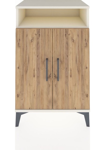 Hyperion Komodin 3 Raflı 2 Kapaklı 60x44x96 Aytaşı-çam Aytaşı