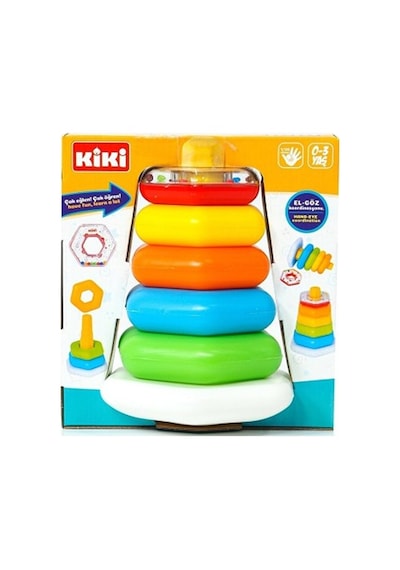 Kiki Bebeğimin Ilk Oyuncakları 4'lü Set Bultak Halka Puzzle Kule PKT.KIKI.005
