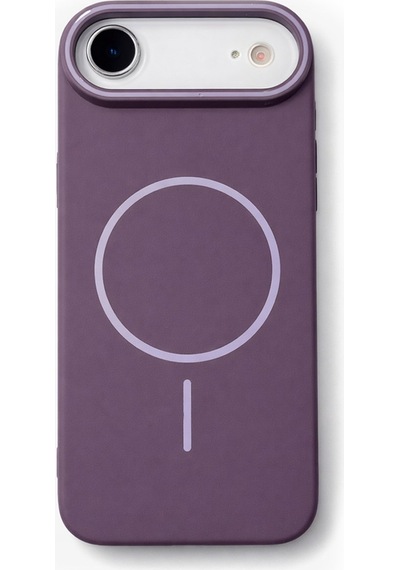 Apple Uyumlu iPhone 17 Air  Kamera Çıkıntılı Magsafe Wireless Şarj Özellikli Sert Sararmaz Silikon Kılıf Mor