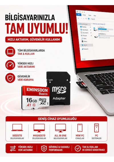 16gb Hafıza Kartı Mini Çocuk Kamera Dijital Retro Kamera Telefon Uyumlu Micro Sd Class10
