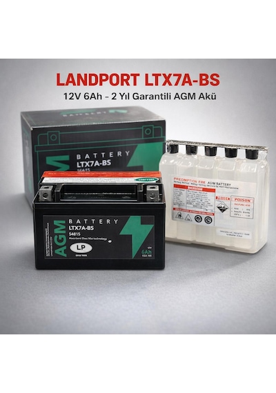 Landport Ltx7a-bs 12v 6ah Motosiklet Aküsü