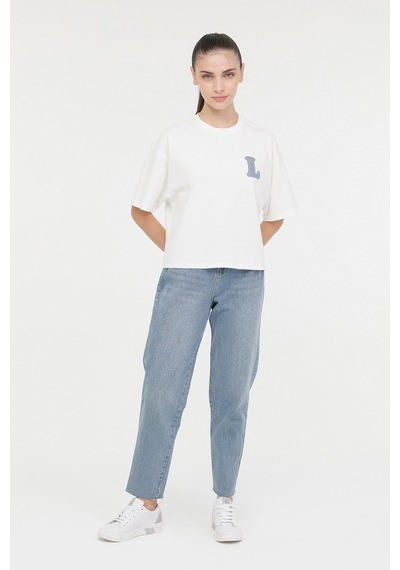 Lumberjack Wl Delta 11md1082 4fx Ekru Kadın Kısa Kol T-shirt 000000000101572259 Bej