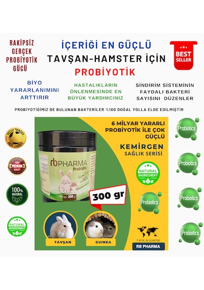Kemirgen Probiyotiği Güçlü Içerik 300 Gr Büyük Boy Gerçek Probiyotik