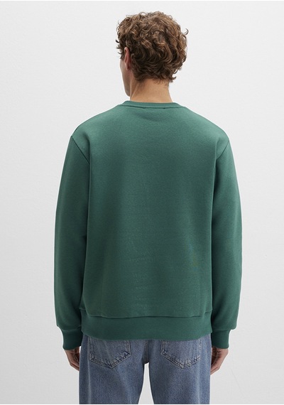 Mavi - Mavi Jeans Detaylı Yeşil Sweatshirt 0s10586-71874 Yeşil