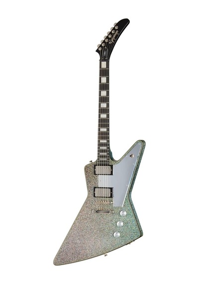 Epiphone Lzzy Hale Explorer Custom Elektro Gitar Black Diamond Holographic Sparkle 104080440138