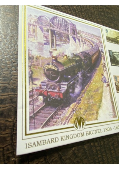 İngiltere Köprü Mimarı İsambard Kingdom Brunel Tren Köprüleri Temalı 2006 Limitli, Islak İmzalı, Tam Seri Pullu Buckingham Zarf Limited No: 279/350