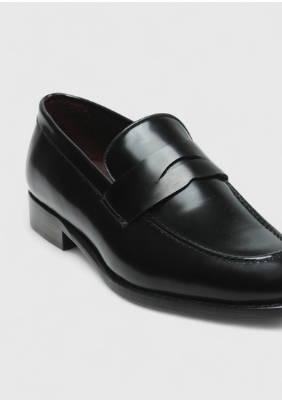 Ramsey Siyah Deri Klasik Loafer