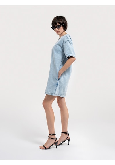Loose Fit Kadın Elbise Denim