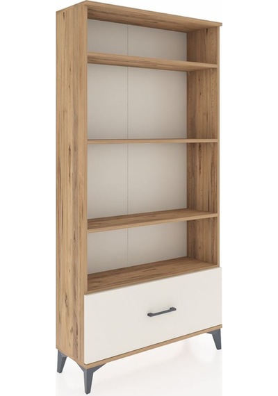 Arges Dolap 4 Raflı Tek Çekmeceli 88x30x182 Çam-aytaşı Atlas Çam