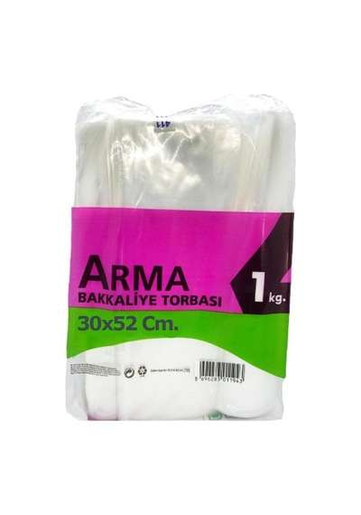 Naksan Arma Şeffaf Naylon 5 Lik 30 x 52 CM. Bakkaliye Poşeti Torbası - 1 KG. - Ort. 85 Adet - 1 Paket