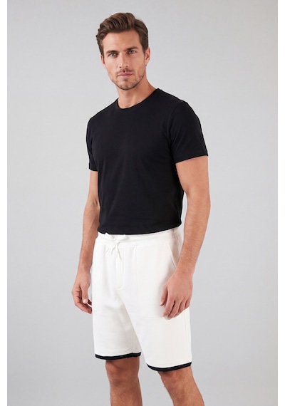 Buratti Oysho Kumaş Çift Katmanlı Paça Detaylı Bağlamalı Short Erkek Short 5908091 Ekru
