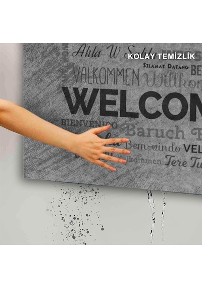 Kapı Önü Paspası - Modern Ve Şık Kapı Paspası Ev, Ofis Ve Dış Mekân Kullanımı İçin Seyahatsever 40x60 Çok Renkli