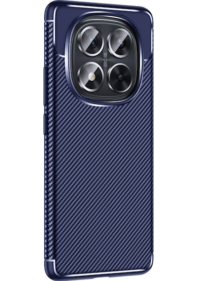 Xiaomi Redmi Note 14 Pro Plus Kılıf Karbon Silikon Case Kapak Lacivert
