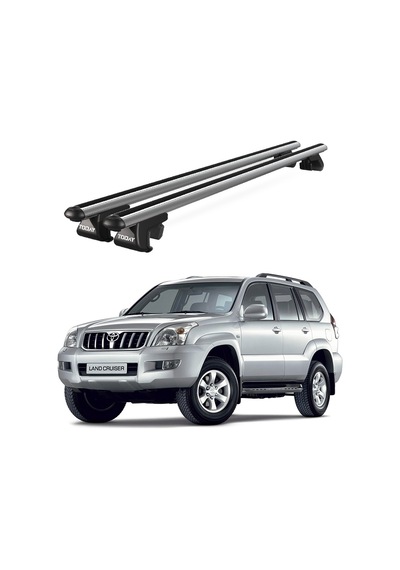 Venüs Toyota Land Cruiser 1997-2008 Uyumlu Gri Ara Atkı Port Bagaj Tavan Barı