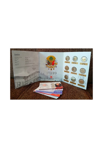 Osmanlı Padişahlar Serisi 9 Lu Set, No:1-9, Çil, Darphane Hatıra Bimetal Para