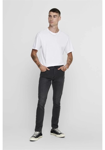 Only&sons 22002973 0 Yaka Erkek Tshirt - Ekru Ekru