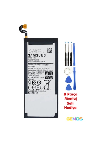 Samsung Galaxy Uyumlu S7 Edge G935 Batarya Pil A++ Lityum Polimer Pil + Montaj Set