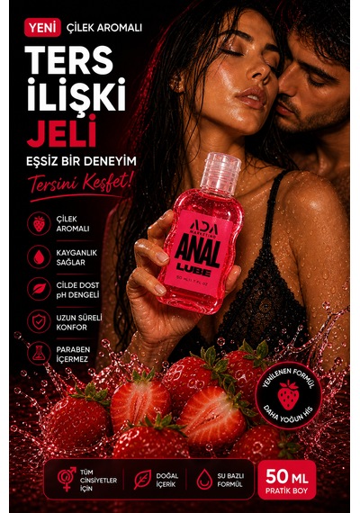 Ada Marketing 50 Ml Çilek Aromalı Anal Kayganlaştırıcı Jel Özel Seri