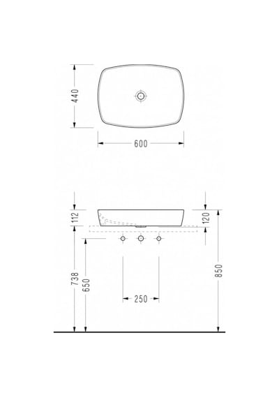 Serel Tezgah Üstü Siyah 44x60 Cm Lavabo - 1633dxl050h Diğer