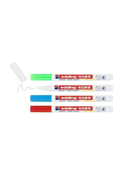 Edding 4085 Sıvı Tebeşir Kalemi 4'lü Set Blister Basıc