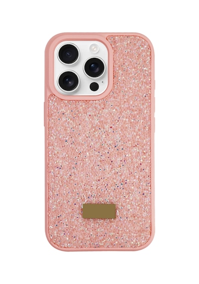 İphone 15 Pro Max Yıldız Tozu Premium Pembe Silikon Kılıf