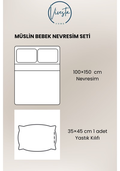 Organik Müslin Bebek Nevresim Seti Yumuşak, Nefes Alan, Hipoalerjenik Kumaş Mint Yeşili