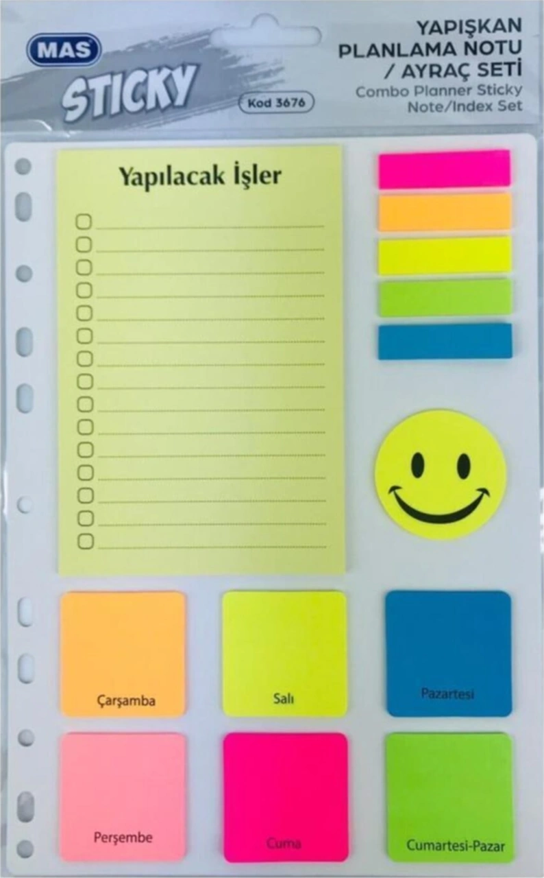 Günlük Yapışkan Planlama Notu Ve Ayraç Seti 3676