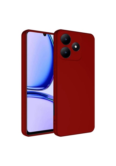 Newface Realme C61 Kılıf First Silikon - Kırmızı Resimdeki